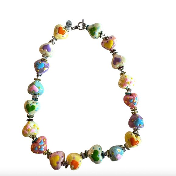 Jewelry - Hand-painted Beaded Necklace
